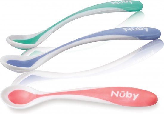 Nuby Warmtegevoelige Lepel - 2 Stuks - Groen