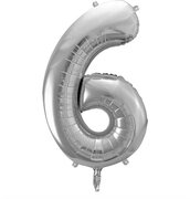 Partydeco Folieballon 86cm zilver 6