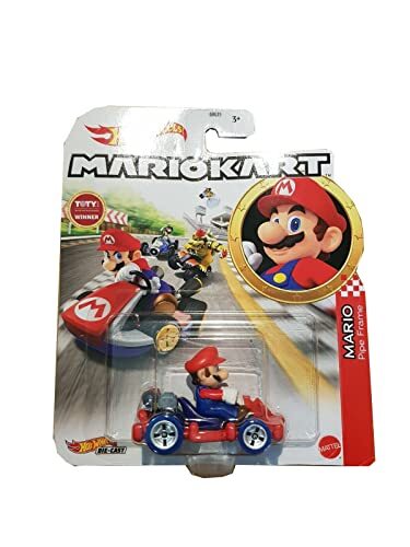 Hot Wheels DieCast Kart Mario Pipe Frame van Super Mario Kart - schaal 1:64 lengte 5 cm