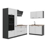 Vicco Cuisine en angle "R-Line", Blanc campagne/Anthracite 230 x 120 cm