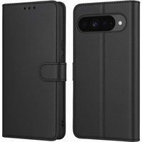 Phonillico® Zwarte Wallet Hoes voor Google Pixel 10 / Pixel 10 Pro - Magnetische Flipcover met Kaartvak