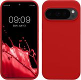 kwmobile telefoonhoesje geschikt voor Google Pixel 10 / Pixel 10 Pro - Hoesje met siliconen coating - Smartphone case in klassiek rood