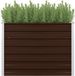 vidaXL Plantenbak verhoogd 100x100x77 cm gegalvaniseerd staal bruin