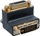 InLine DVI-I Dual Link adapter - 90° haaks naar boven - verguld / zwart