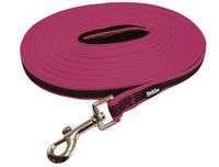 Nobby Sleeplijn 10 meter - Anti Slip - Neopreen - Framboos - Roze - Looplijn - Hondenriem - Trainingslijn