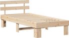 vidaXL Bedframe met hoofdeinde, naturel, 75 x 190 cm, massief grenenhout