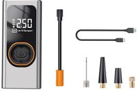 Detailkampioen Pompe à vélo - Pompe à vélo électrique - Compresseur d'air portable - Mini compresseur de voiture sans fil 150 PSI avec banque d'alimentation