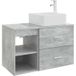 Maison Exclusive - Set de deux meubles de salle de bain, couleur gris béton, dimensions 83 x 35 x 80 cm