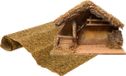 Merkloos / Sans marque Jja Showroom And Head Office Lege houten kerststal - met ondergrond - 39 x 28 cm - Kerststalletjes