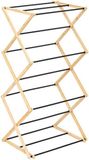 5five Wasrek/droogrek - zwart - bamboe - 54 x 106 cm - staand/inklapbaar