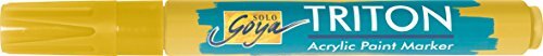 Kreul 17830 - Solo Goya Triton Acrylverf marker, goud, vormvaste punt ca. 1 - 4 mm, kunstenaarsstift met acrylverf op waterbasis, mat drogend