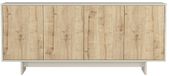 Vente-unique Dressoir met 4 deuren - Licht naturel en Beige - ZEFYNA