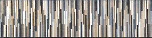 wash+dry Deurmat, Mikado Stripes Nature 60x240cm, binnen, wasbaar, multi