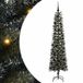 vidaXL Kunstkerstboom met 300 LED Groen 180 cm PVC en Plastic en Staal