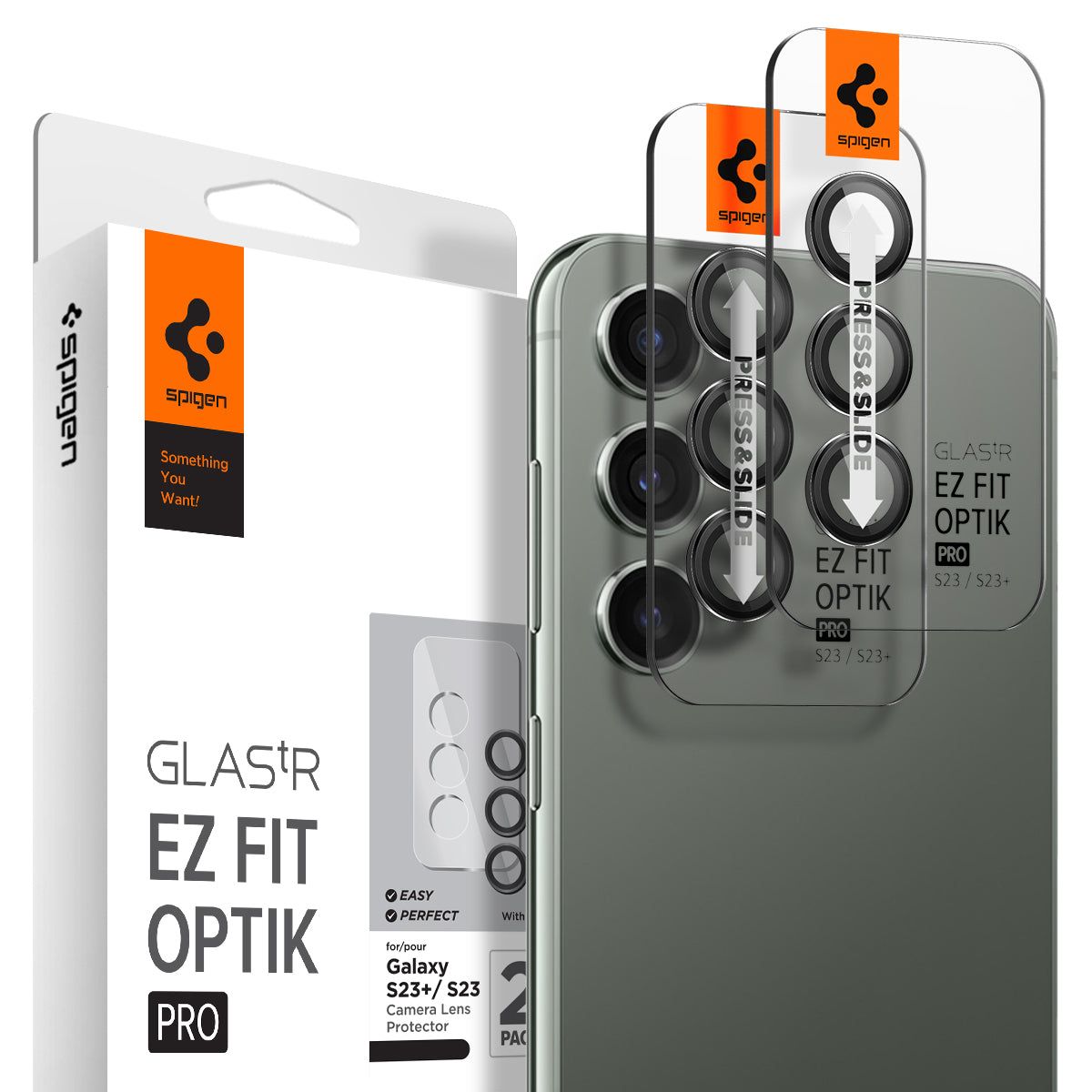 Spigen Optik Lensbeschermer voor Samsung Galaxy S23 / S23 Plus (2-pack)