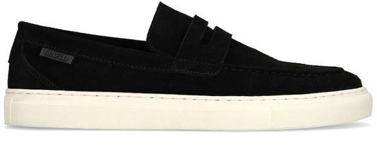 Manfield - Heren - Zwarte suède loafers - Maat 42