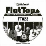 D'Addario FT023 Semi-Flat Phosphor Bronze Akoestische Gitaar Enkele String, .023
