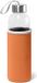 Bellatio Design Stricker Europe Sport waterfles/drinkfles - met softshell beschermhoes oranje - 520 ml - Sportfles - Bidon - 22 cm