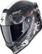 Scorpion Covert FX Skullz Integraalhelm Zwart Grijs Oranje Maat XL