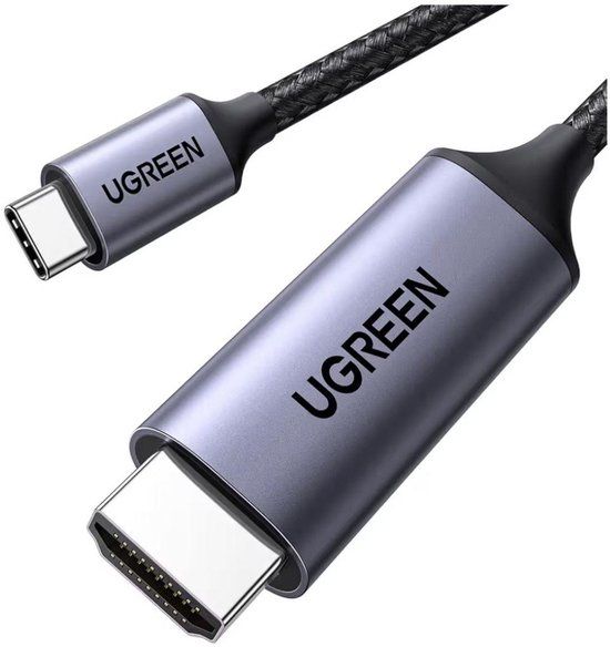 UGREEN USB C naar HDMI-kabel 4K 60Hz Unidirectioneel compatibel met Macbook M3 M2 M1 iPad Air iPhone 17 Pro Max Air 16 Plus Pro Max 15 Galaxy S25 S24 adapter Thunderbolt 4 3 type C HDMI2.0 (1 m)