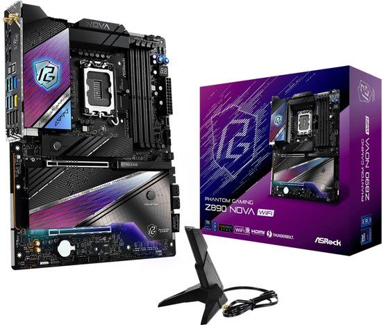 ASRock Phantom Gaming Z890 Nova WiFi - Moederbord - ATX - Intel Z890 - Socket 1851