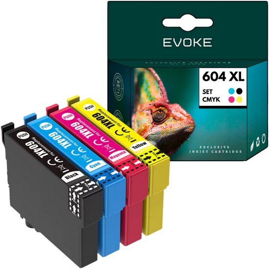 Evoke Set van 4 inktpatronen Epson 604 XL