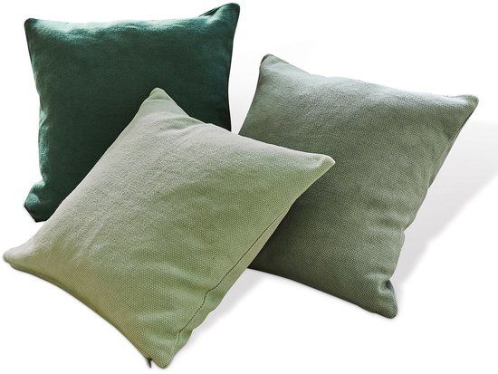 LOBERON Kussenhoes set van 3 Alienor groen