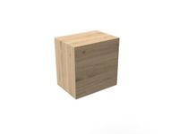 Mama Store Hangkast, kubusrek met deur om te openen, push and pull, van technisch hout, natuurlijk eiken, klein