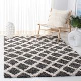 Safavieh Dallas Shag Collectie SGD258A Vloerkleed, Donkergrijs & Ivoor, 155 x 229 cm