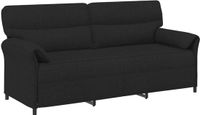 vidaXL 3-Zits Sofa Zwart Stof 198 x 83 x 95 cm