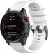 By Qubix - Siliconen sportbandje - 22mm Quickfit - Wit - Geschikt voor Garmin Fenix 7 / 6 / 5
