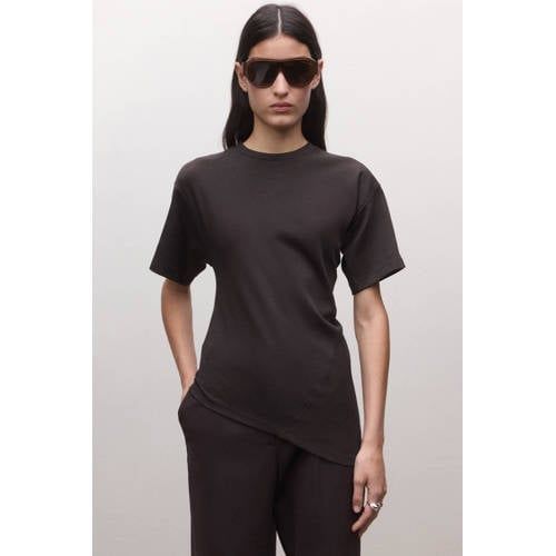 Mango Asymmetrische Top Donkerrood
