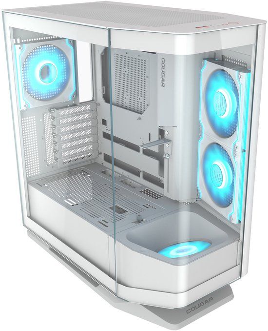 COUGAR Gaming FV270 RGB gebogen gehard glazen midi-tower pc-behuizing - Wit