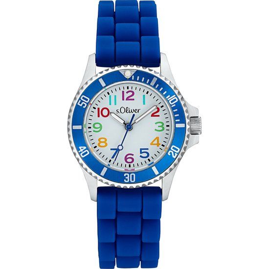 s.Oliver Watches - Heren Polshorloge - Blauw - Quartz - Siliconen Band - 3 ATM Waterdicht