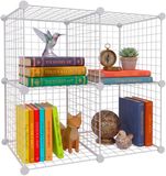 Merkloos Relaxdays Vakkenkast - modulair - 4 vakken - 75x75x37 cm - wit