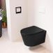 MONDIAZ LAVIE wandclosetpack - 36x53cm - diepspoel - rimless - Urban (zwart) - softclose - quick-release - toiletzitting - Urban (zwart)
