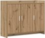 vidaXL Dressoir Artisanaal eiken 98,5 x 33 x 80 cm Bewerkt hout