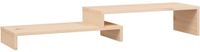 vidaXL Pied d'écran - (52-101)x22x14 cm - Pin massif - Naturel