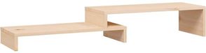 vidaXL Pied d'écran - (52-101)x22x14 cm - Pin massif - Naturel