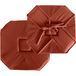 Enjoy Home - Stoelkussen met klep – polyester – kleur terracotta – afmetingen: 38 x 38 cm – vierkant en omkeerbaar – bevestiging met lussen – ideaal voor een comfortabele pasvorm – collectie Garden