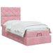 vidaXL Ottoman bed met matras met hoofdeinde Roze 80 x 200 cm Fluweel
