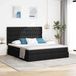 Maison Exclusive - lit de rangement LED avec matelas, noir, 180 x 200 cm, tissu