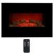 Classic Fire Sfeerhaard Elektrisch Memphis - Cheminée électrique avec chauffage, télécommande et minuterie - Poêle électrique avec flammes LED - 1800W - Montage mural - Noir