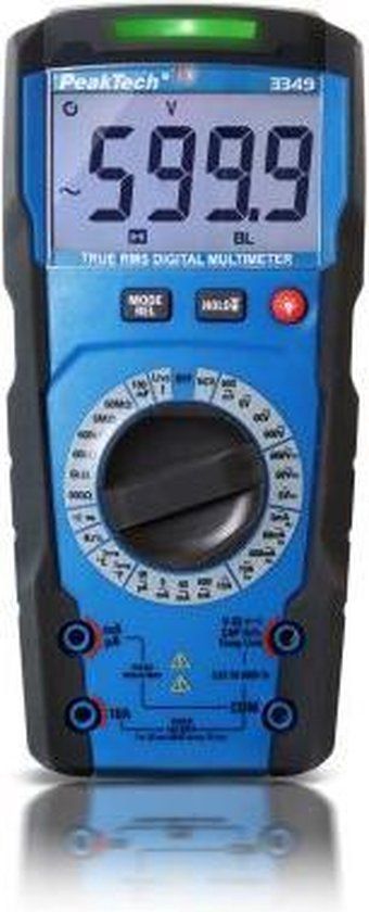 Peaktech 3349 Digital Multimeter - CAT III 600V - AC/DC - TrueRMS