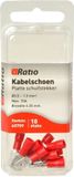 Ratio Kabelschoen Platte schuifstekker 0,5-1,5mm² - Vlakstekker - Rood - 10st in blister