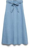 Vero Moda Lange Denim Rok VMJOLENE - Lichtblauw