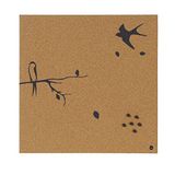 Bi-Office Swallow notitiebord, zonder frame, kurk, zwart
