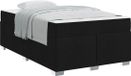 vidaXL Bedframe met matras Zwart 120 x 190 cm Stof