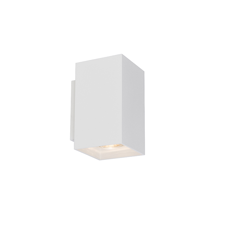 QAZQA Sandy Q Wandlamp 2 lichts 85 mm wit