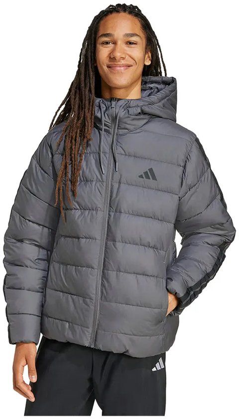 Adidas Essentials Climawarm 3 Stripes Synthetic Down Jas Grijs S Man